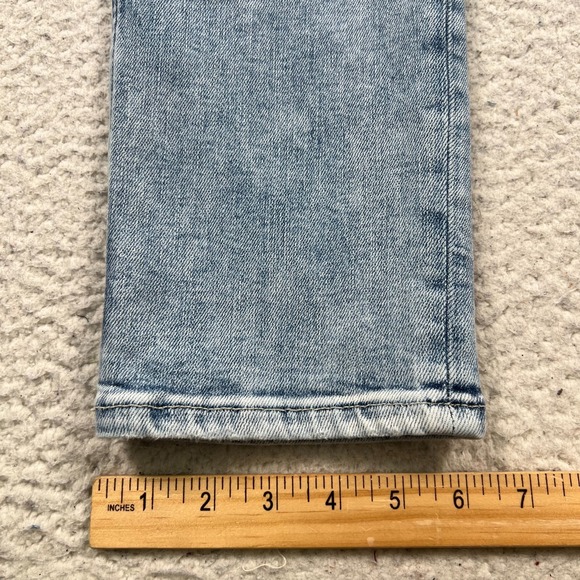 All Saints Cigarette Jeans Mens 32 Damaged Stretch‎ Whiskered Light Wash Denim - Picture 7 of 11